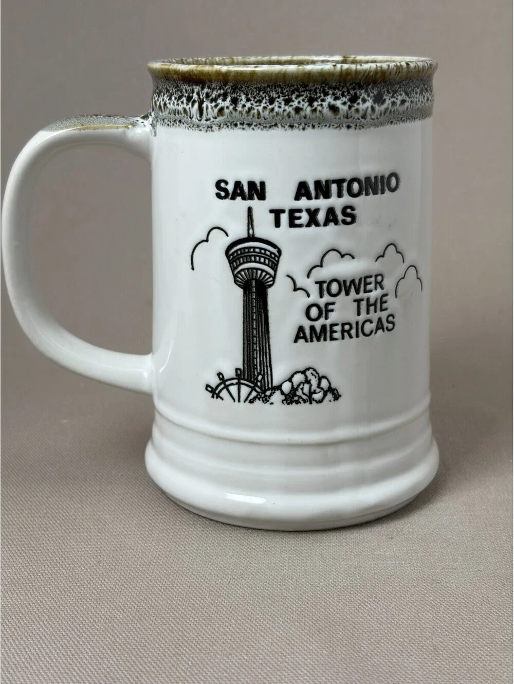 Vintage San Antonio Texas Mug Stein The Alamo Tower of the Americas Japan 5 Inch